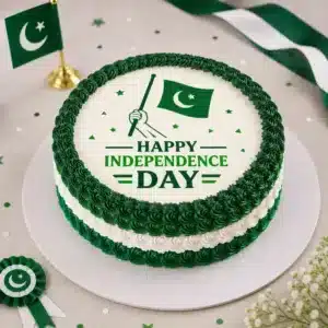 pakistan independence flag cake
