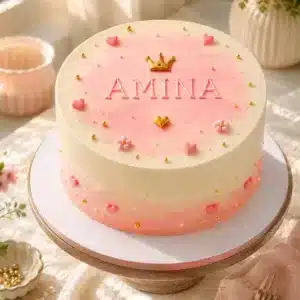 princess gold crown cake