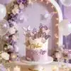 purple butterfly ombre cake