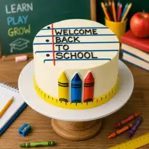 welcome back to school cake
