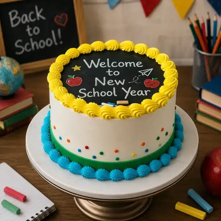 welcome new school year cake