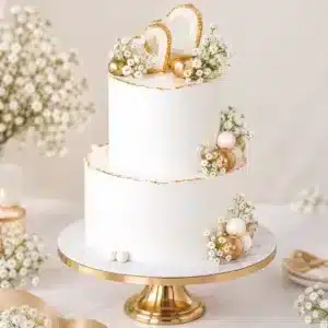 2 tier anniversary hearts cake