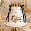 2 tier birthday queen crown cake