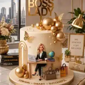 boss lady skyline cake
