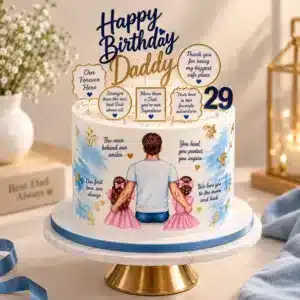 daddy daughter birthday cake