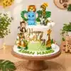 first birthday jungle safari cake