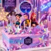 kpop rectangle discoballs cake