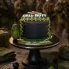 military black green birthday cake