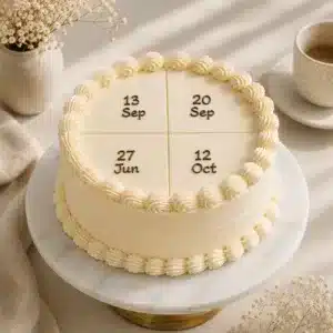 multi date celebration cake