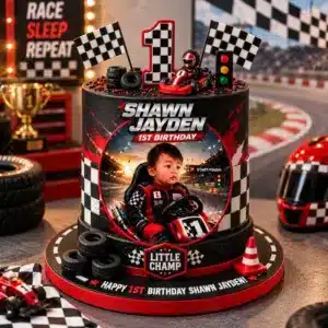 race car track photo cake