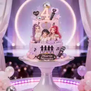 2 tier girl besties kpop cake
