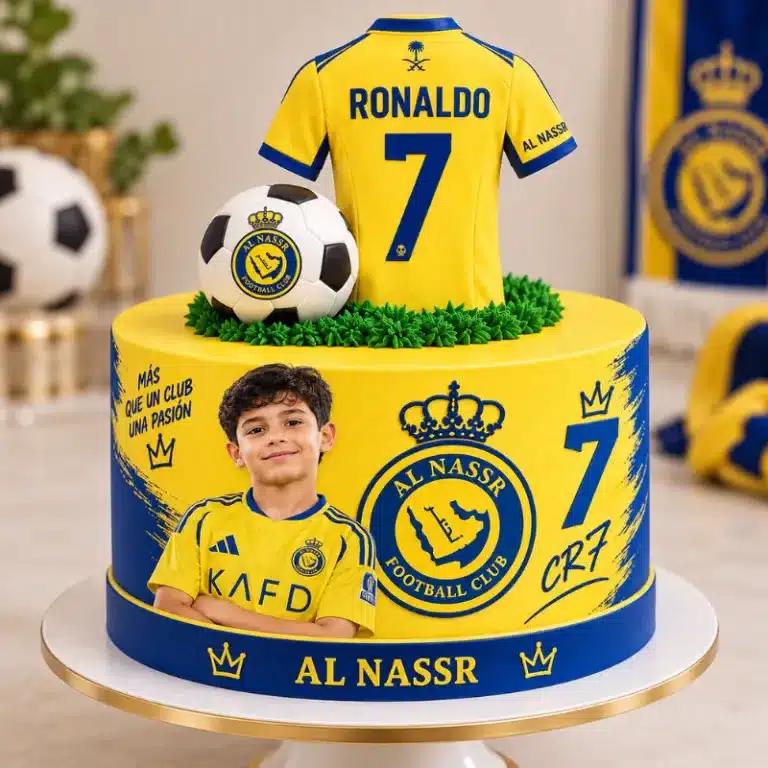 al nassr christiano ronaldo football photo cake