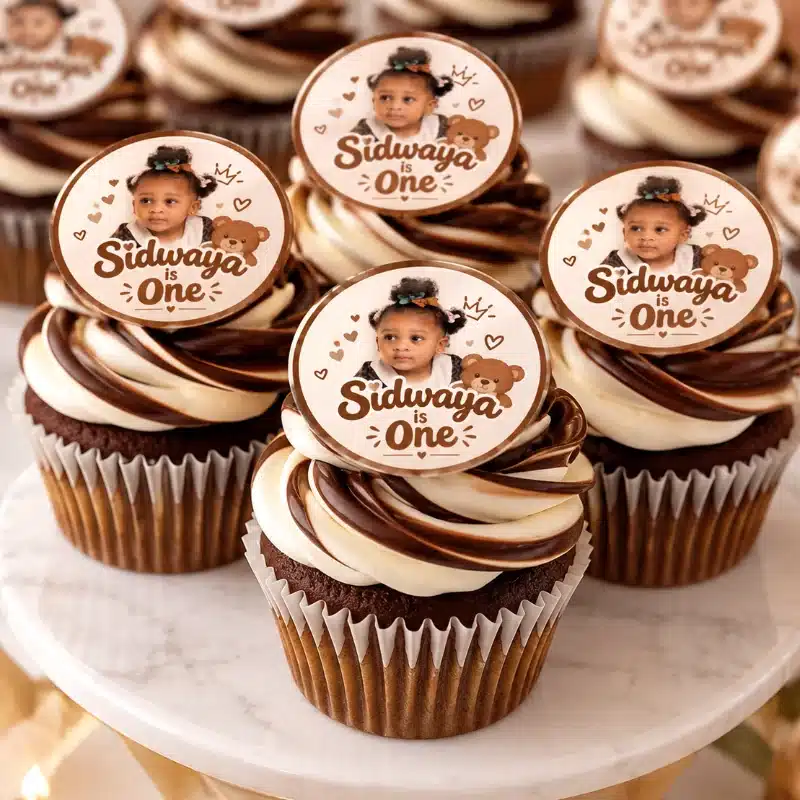 choco face photo cupcakes choco face photo cupcakes