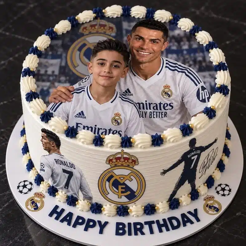 cr7 real madrid kid photo cake cr7 real madrid kid photo cake