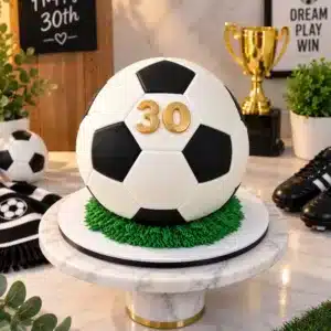 football shape birthday cake