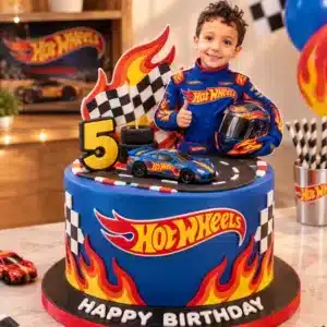 hot wheels racing photo cake