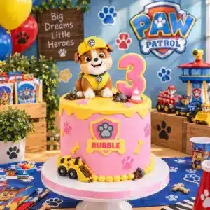 paw patrol little heroes cake