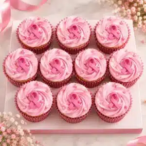 pink day awareness cupcakes