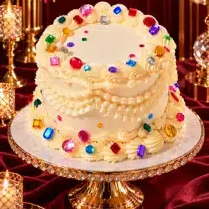 trending gemstone vintage cake