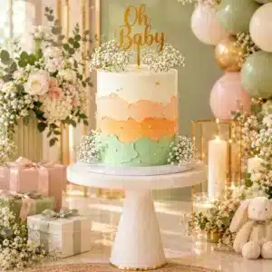 watercolor flower decoration cake