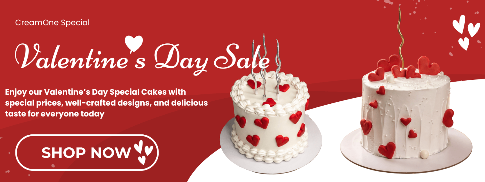 Valentine day cakes banner creamone-2